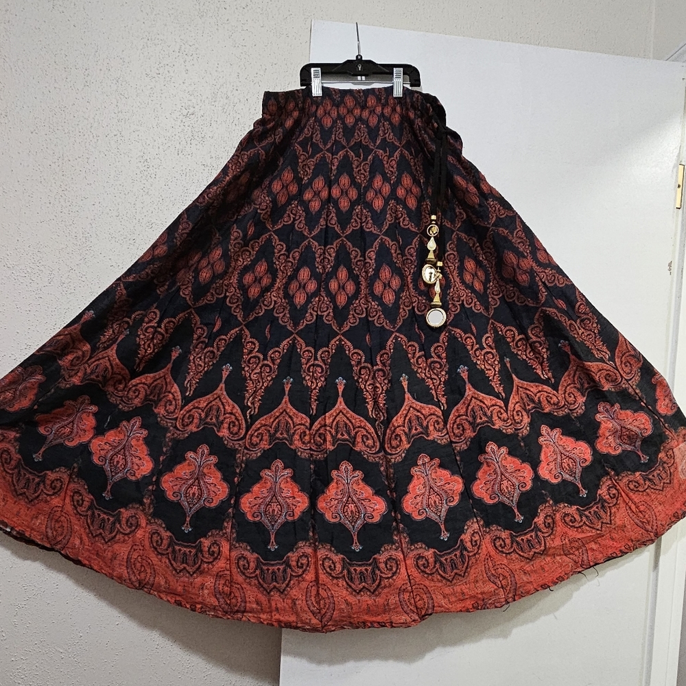 Long flare skirt